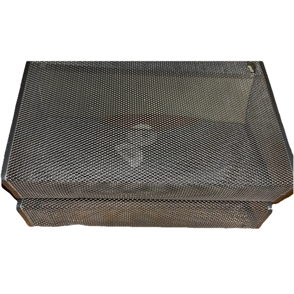 File Holder Magazine Rack Mesh Single Pocket Wall Mount (2) Vintage NEW‎ *flaw